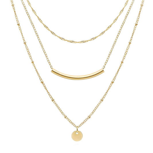 Classic Chain Necklace in 18K Gold Plated Steel