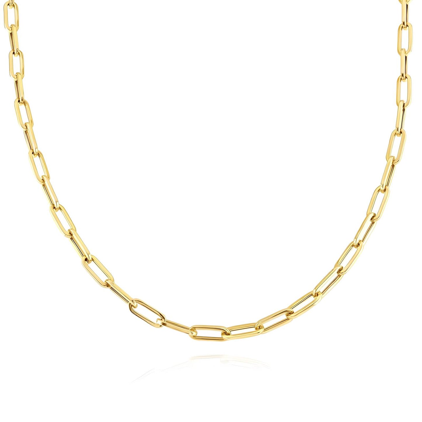 Modern Chain Necklace in 18K Gold Plated Steel