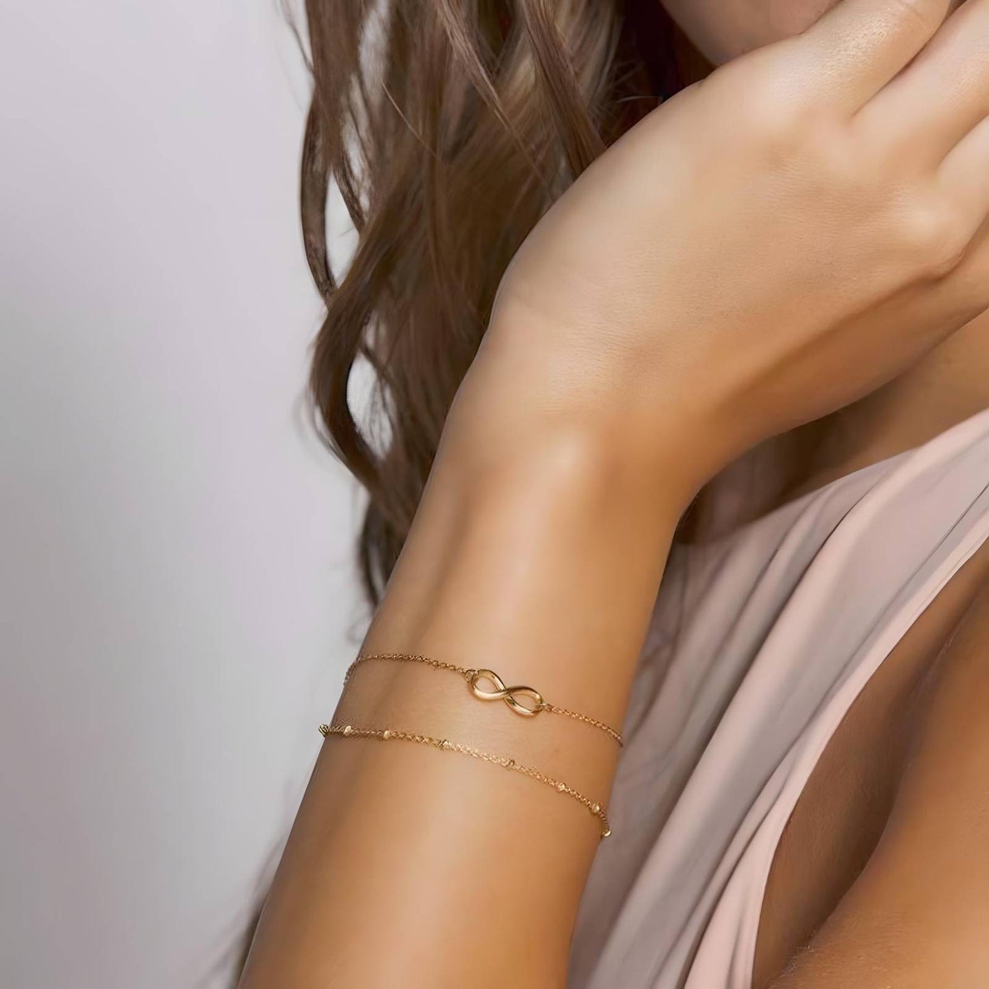 Modern Chain Bracelet in 18K Gold Plated Steel