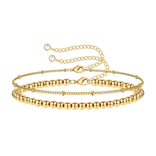 Elegant Link Bracelet in 18K Gold Plated Steel