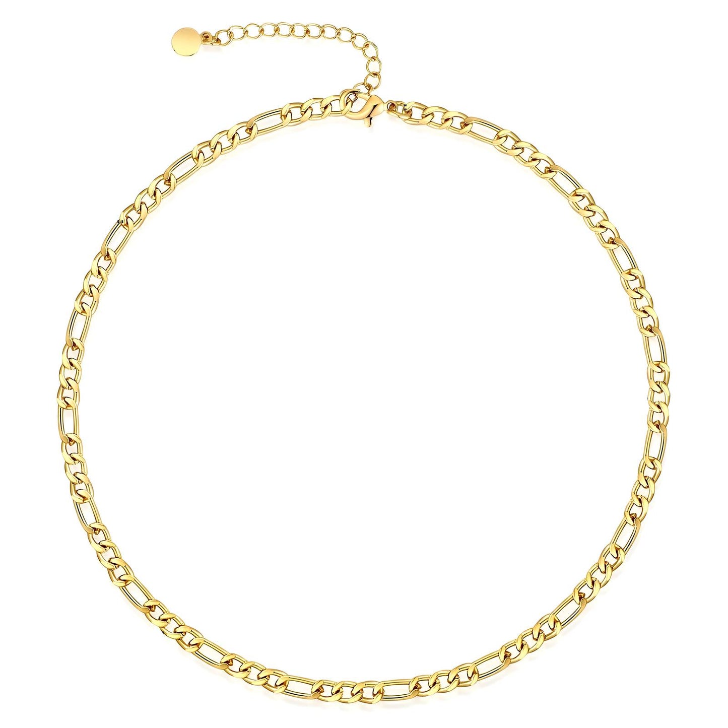 Modern Chain Necklace in 18K Gold Plated Steel