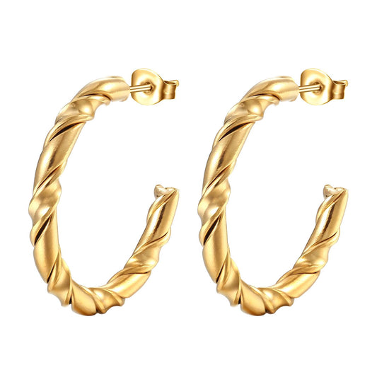 18K gold plated Stainless steel earrings,