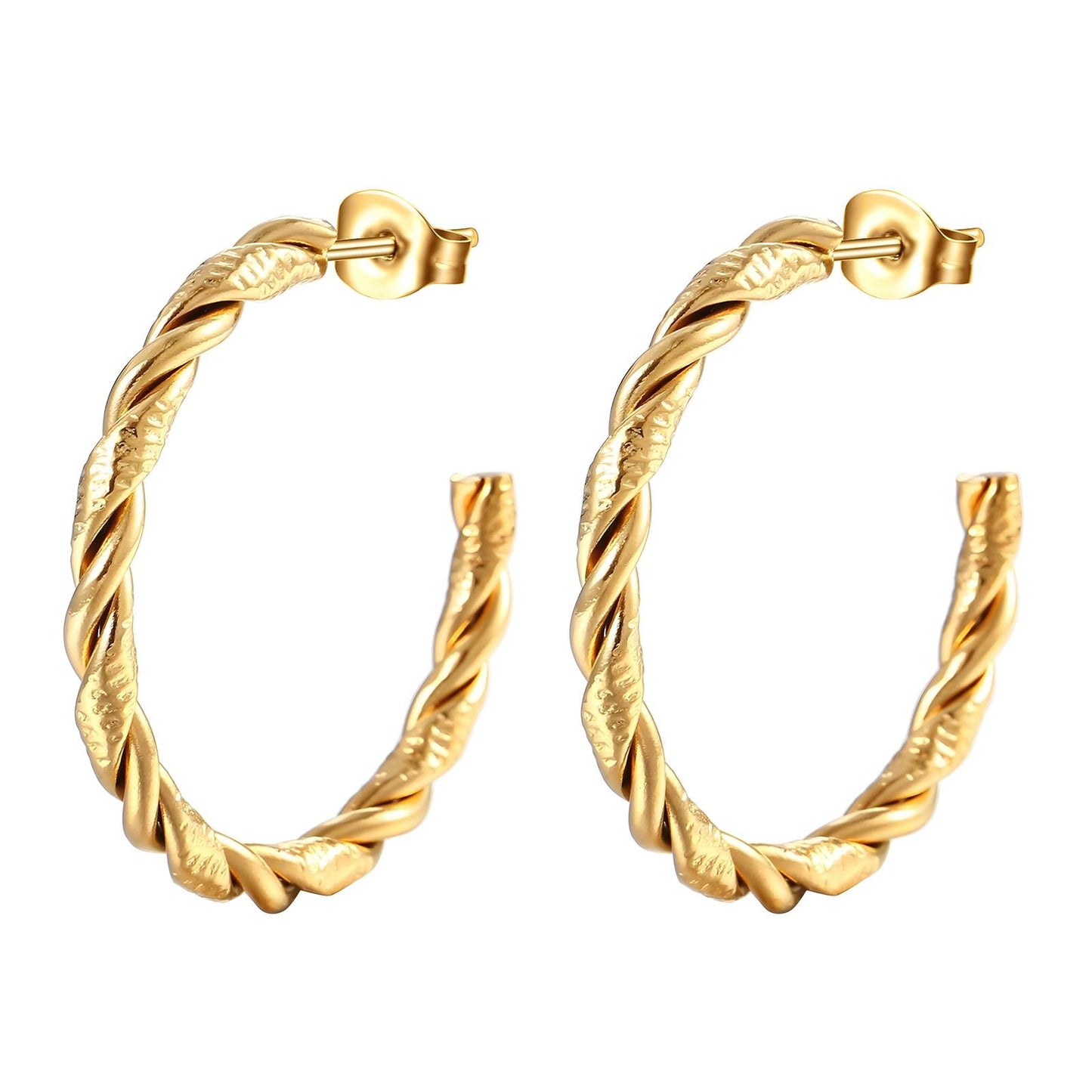 18K gold plated Stainless steel earrings,