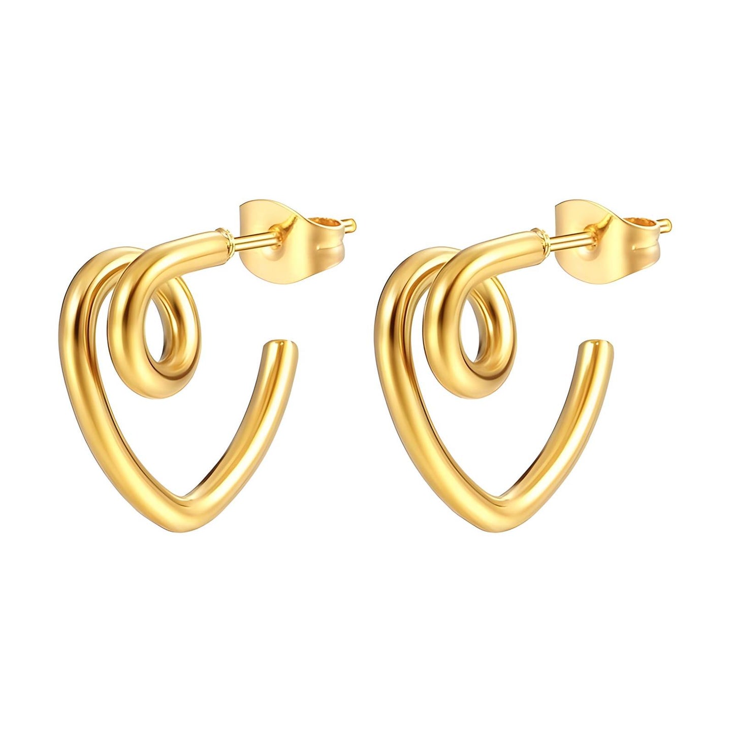 18K gold plated Stainless steel earrings,