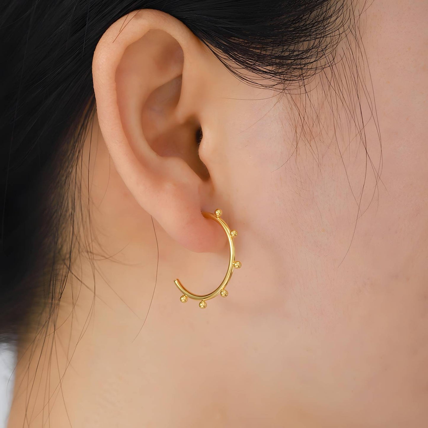 18K gold plated Stainless steel earrings,