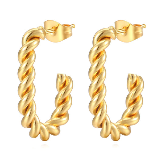 18K gold plated Stainless steel earrings,