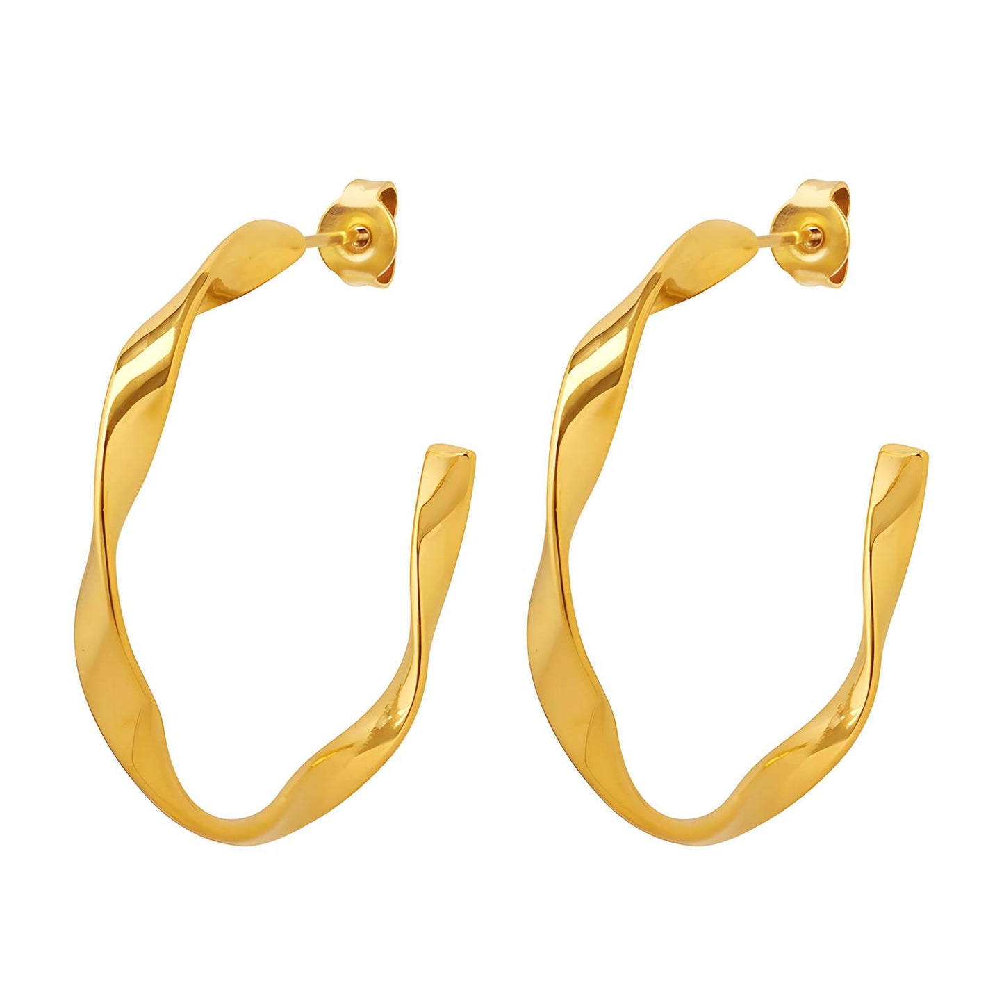 18K gold plated Stainless steel earrings,