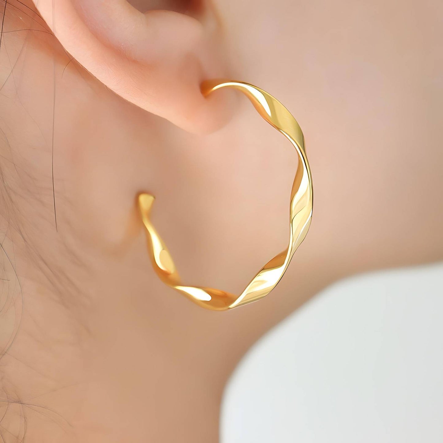 18K gold plated Stainless steel earrings,