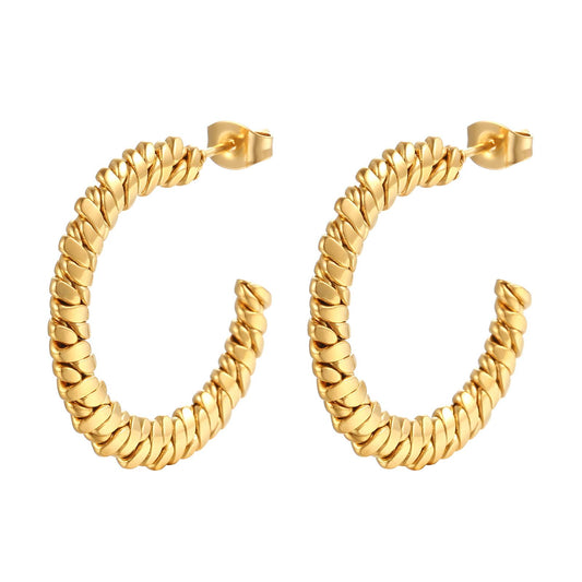 18K gold plated Stainless steel earrings,