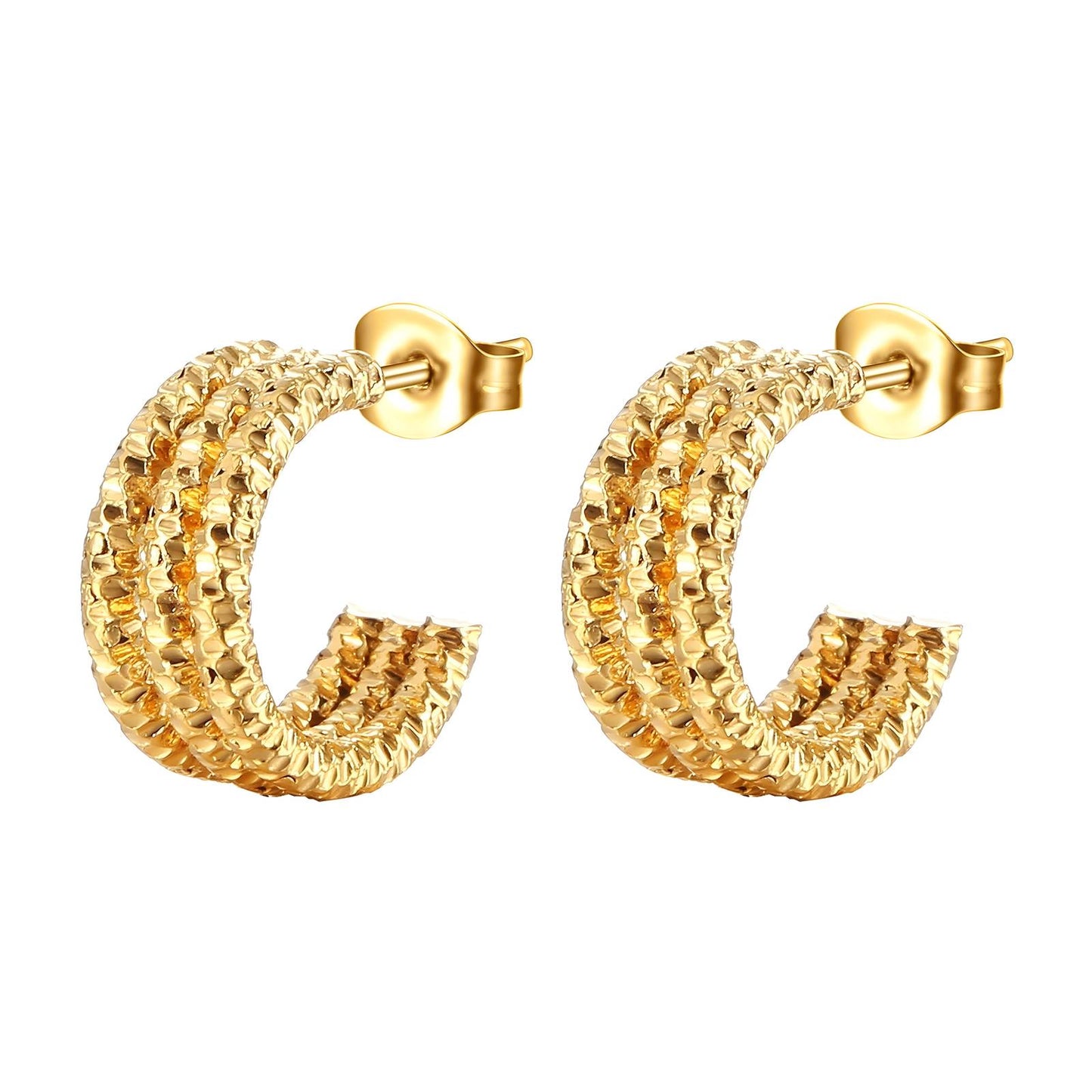 18K gold plated Stainless steel earrings,