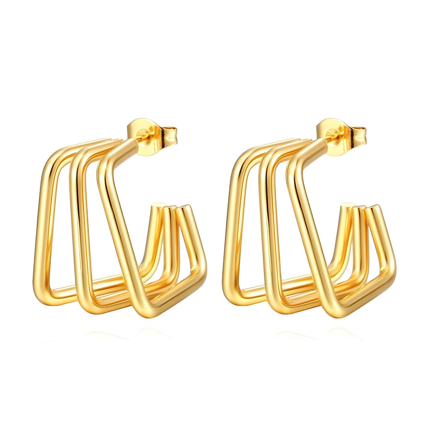 18K gold plated Stainless steel earrings,