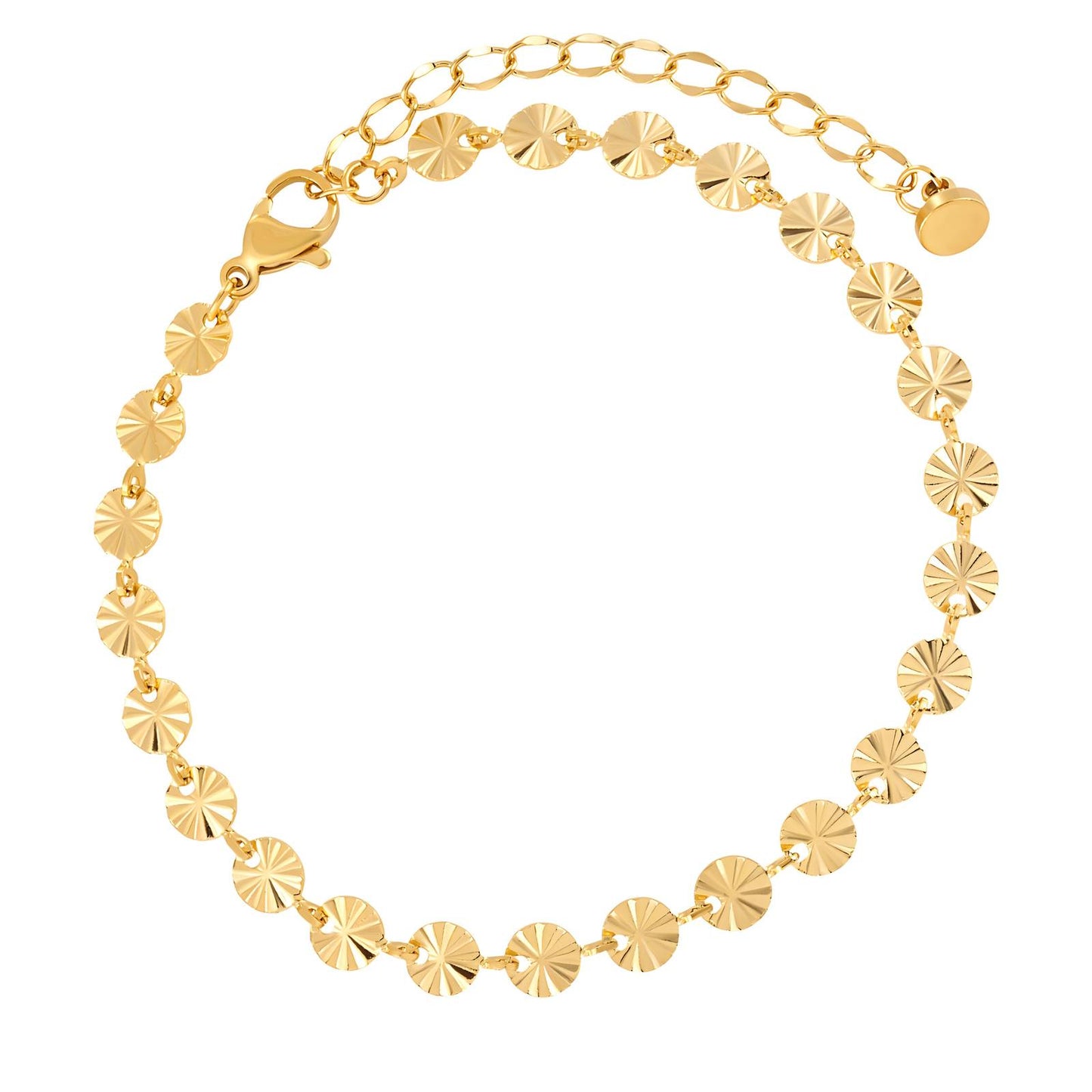 Contemporary Link Bracelet in 18K Gold Plated Steel