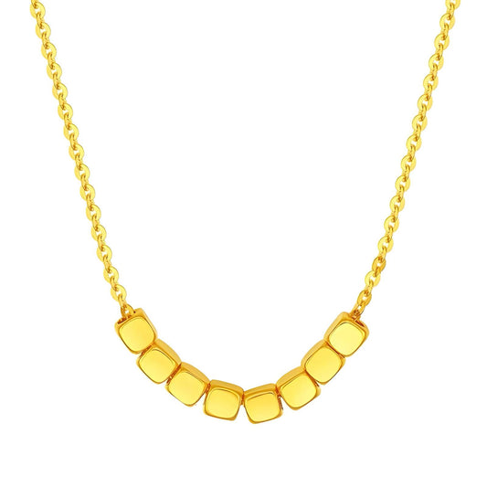 Elegant Chain Necklace in 18K Gold Plated Steel