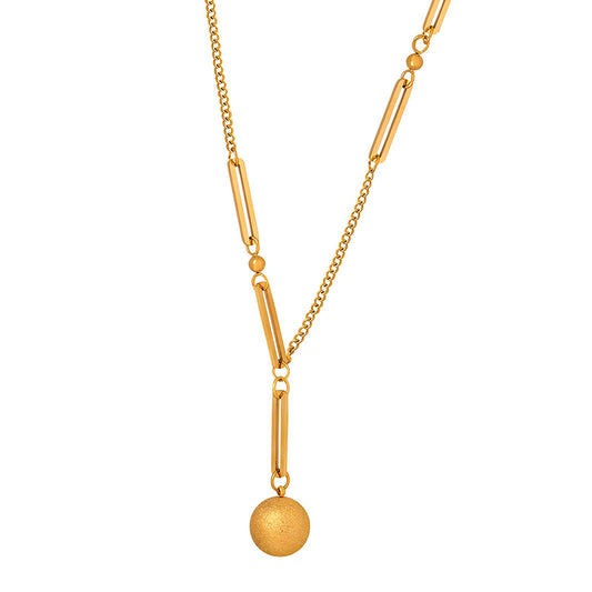 Contemporary Chain Necklace in 18K Gold Plated Steel