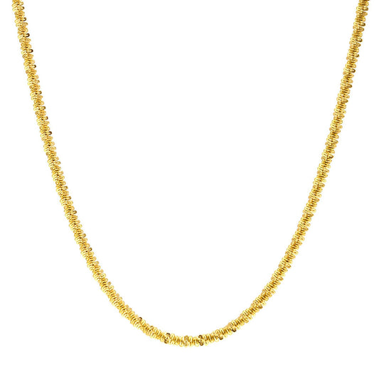 Elegant Chain Necklace in 18K Gold Plated Steel