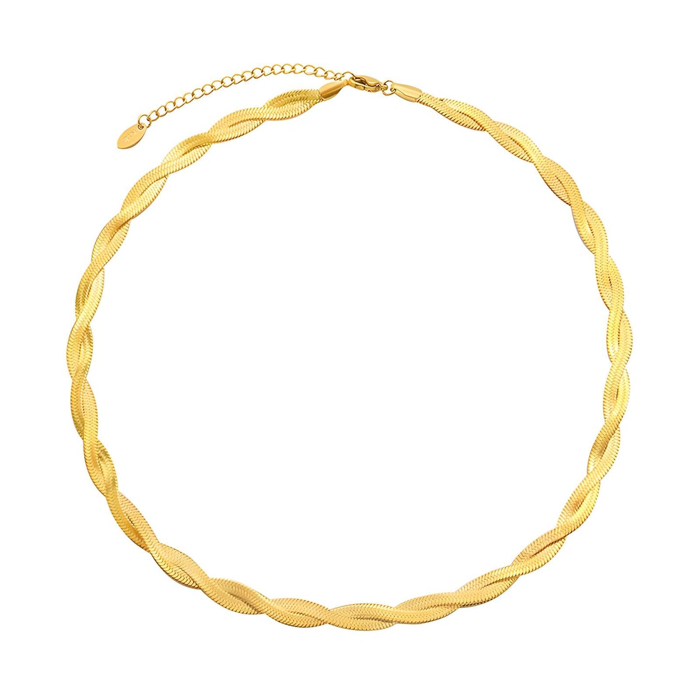 Modern Chain Necklace in 18K Gold Plated Steel