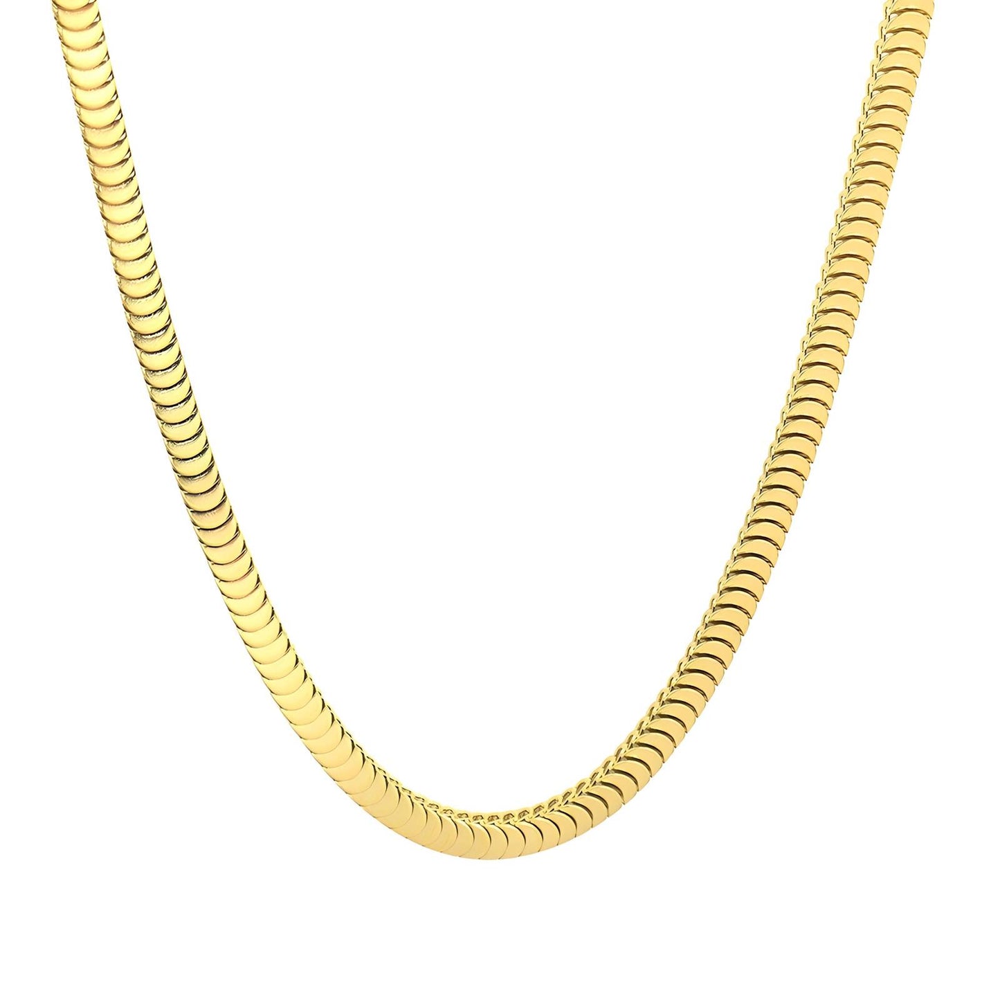 Contemporary Chain Necklace in 18K Gold Plated Steel