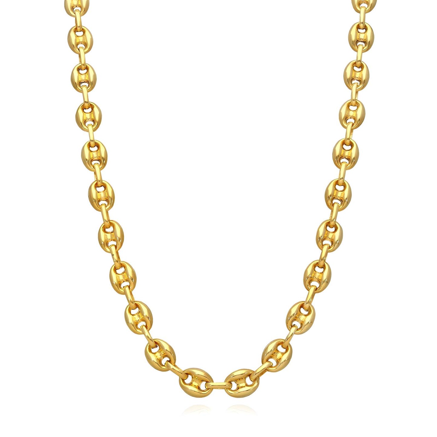 Elegant Chain Necklace in 18K Gold Plated Steel