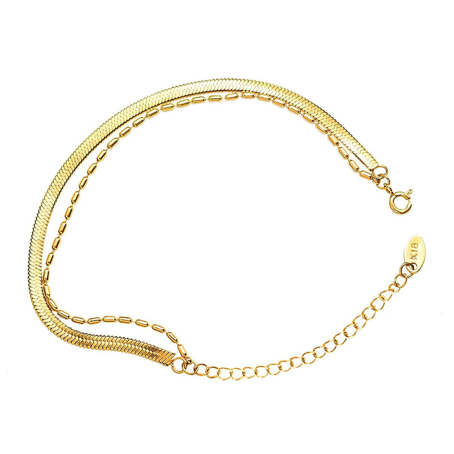 Classic Chain Anklet in 18K Gold Plated Steel