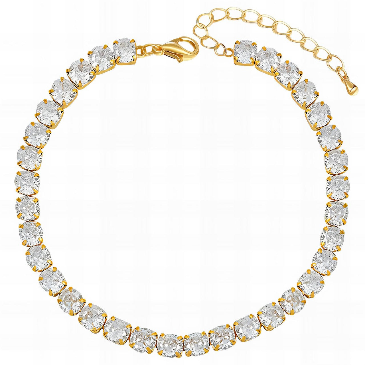 Luxe Tennis Bracelet in 18K Gold Plated Steel