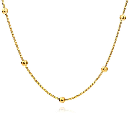 Elegant Chain Necklace in 18K Gold Plated Steel