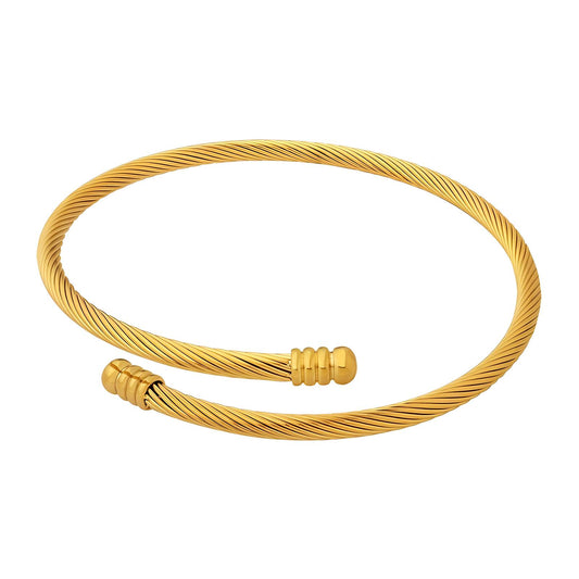 Classic Chain Bracelet in 18K Gold Plated Steel