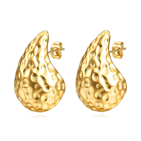 18K gold plated Stainless steel  Teardrops earrings,