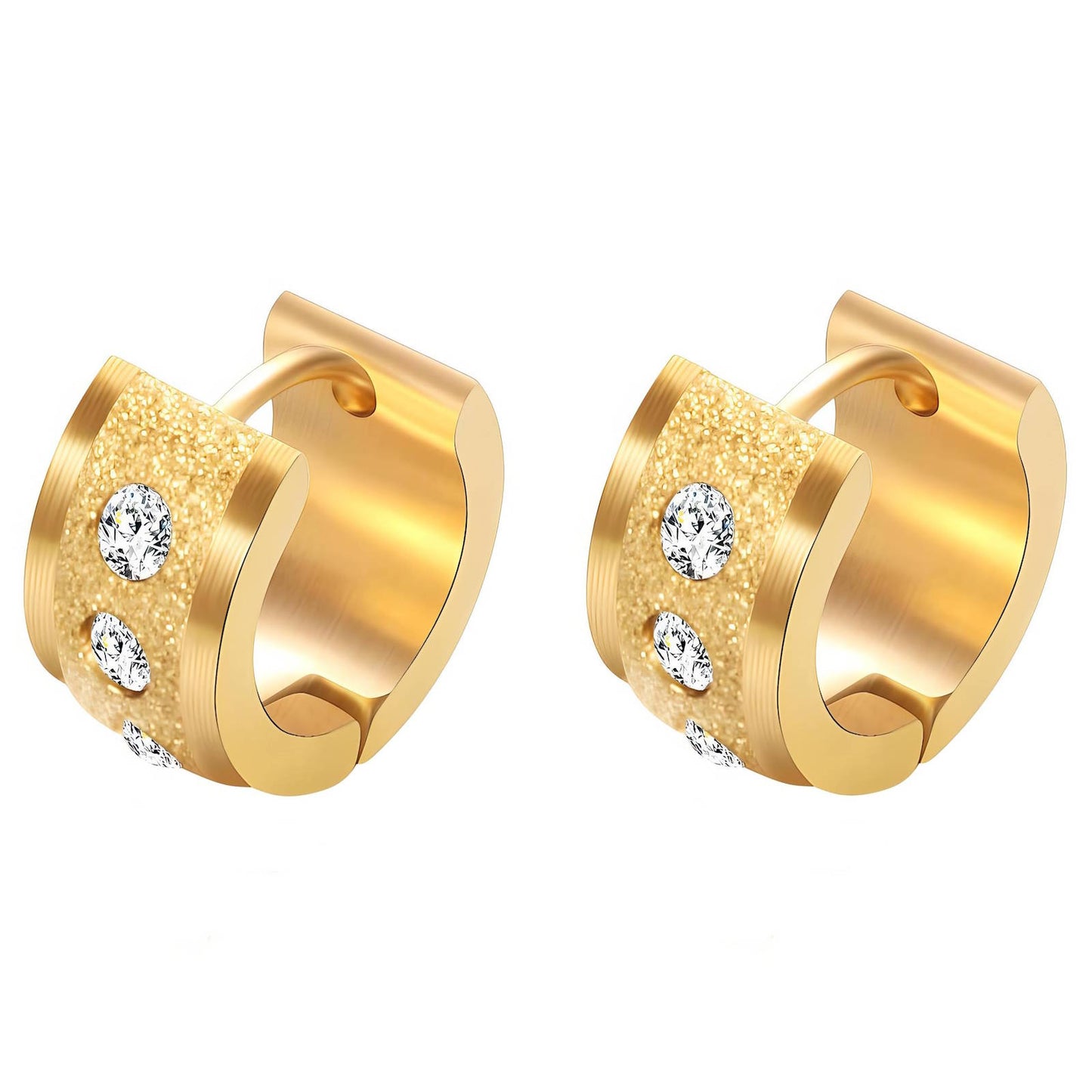 18K gold plated Stainless steel earrings,