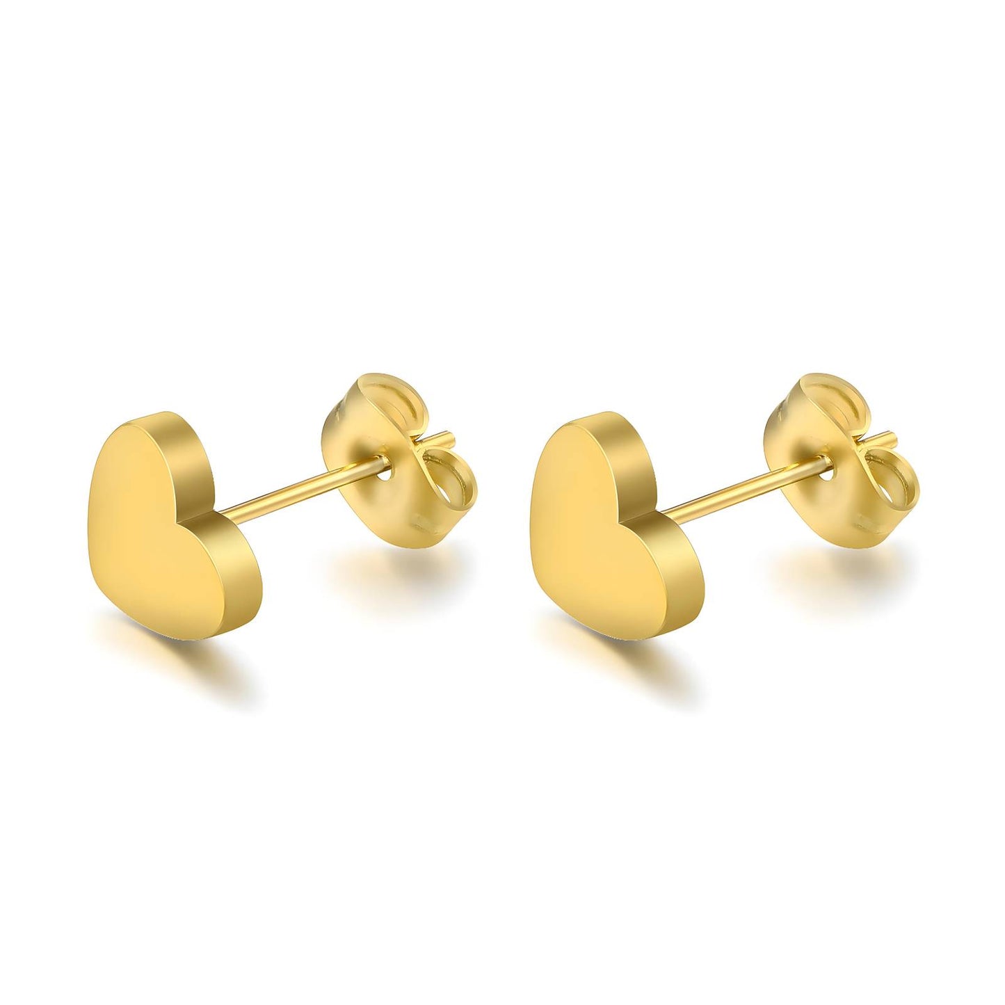 18K gold plated Stainless steel  Hearts earrings,