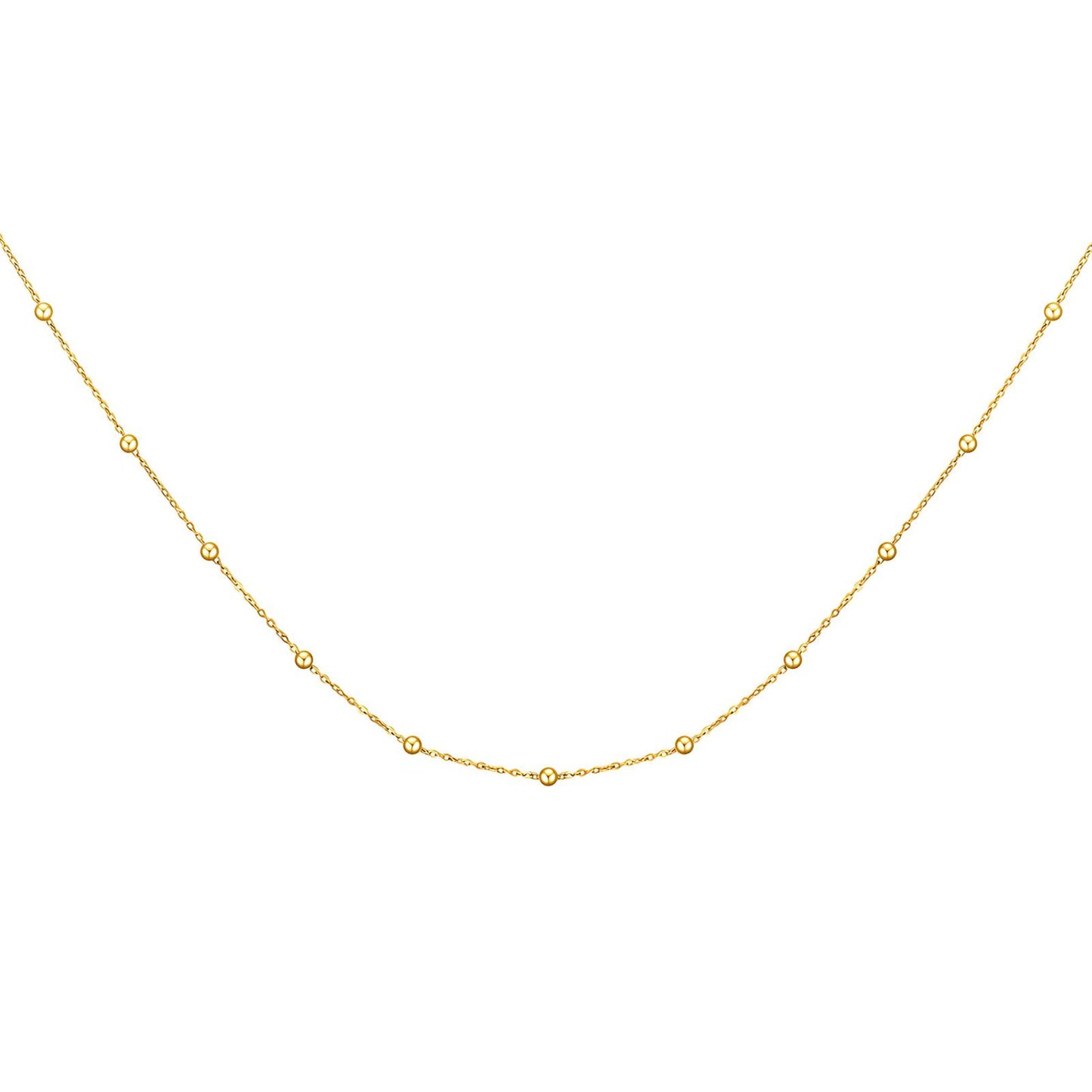 Modern Chain Necklace in 18K Gold Plated Steel