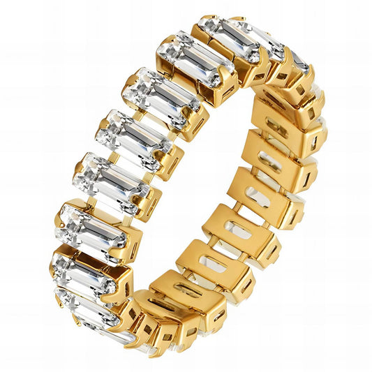 Modern Statement Band Ring in 18K Gold Plated Steel