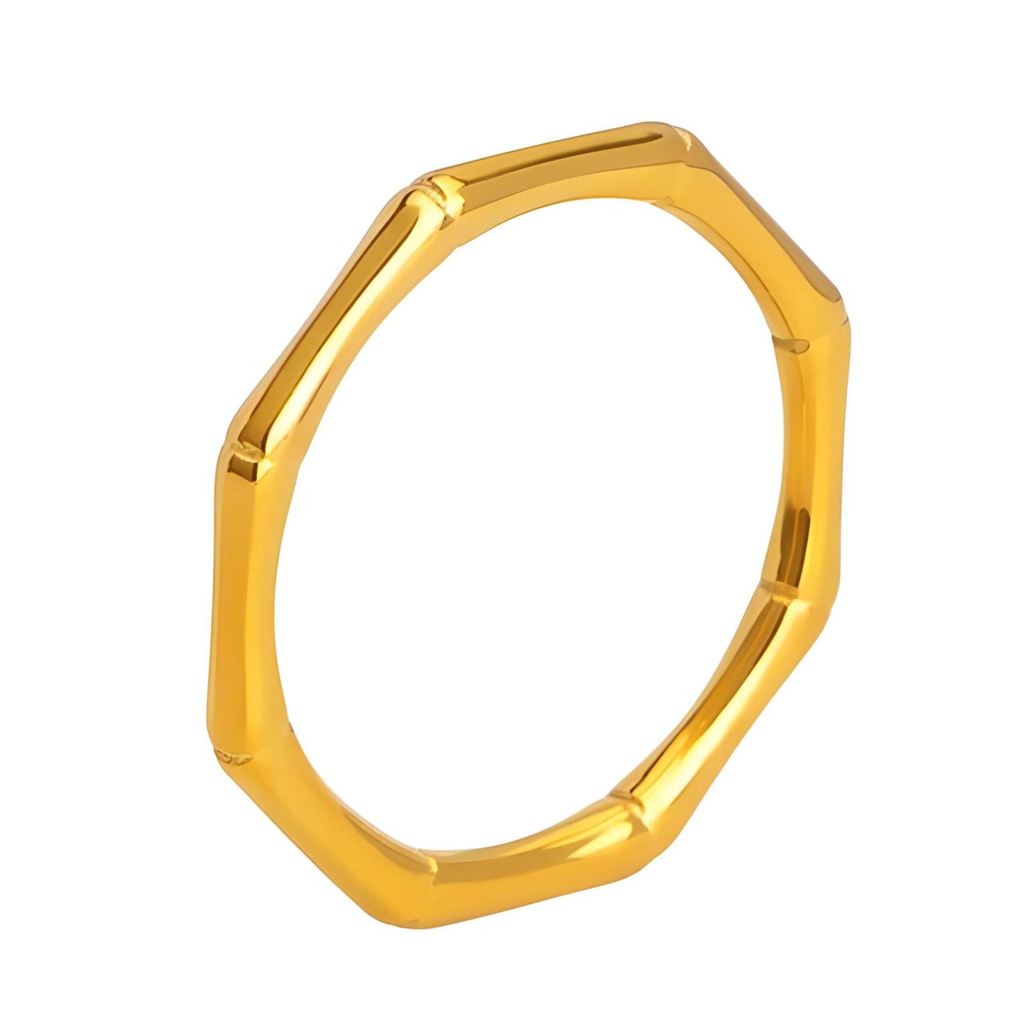 Classic Statement Band Ring in 18K Gold Plated Steel