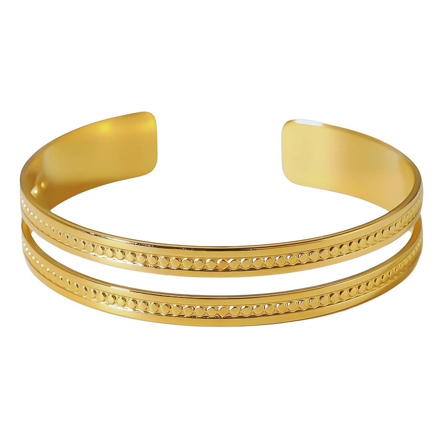 Elegant Chain Bracelet in 18K Gold Plated Steel