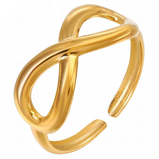 Minimalist Statement Band Ring in 18K Gold Plated Steel