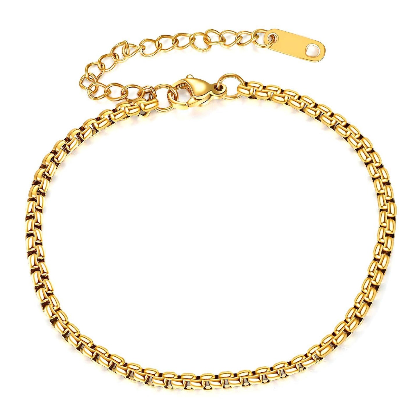 Modern Link Bracelet in 18K Gold Plated Steel