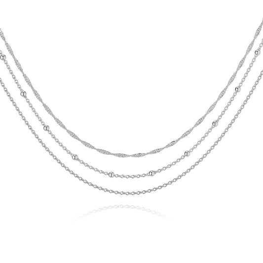 Contemporary Chain Necklace in Stainless Steel