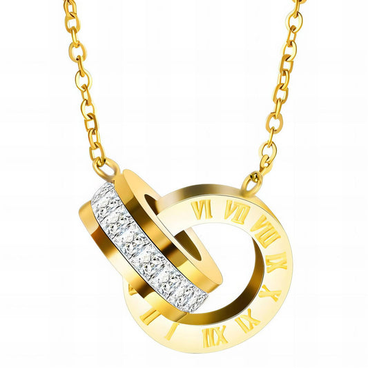 Contemporary Chain Necklace in 18K Gold Plated Steel