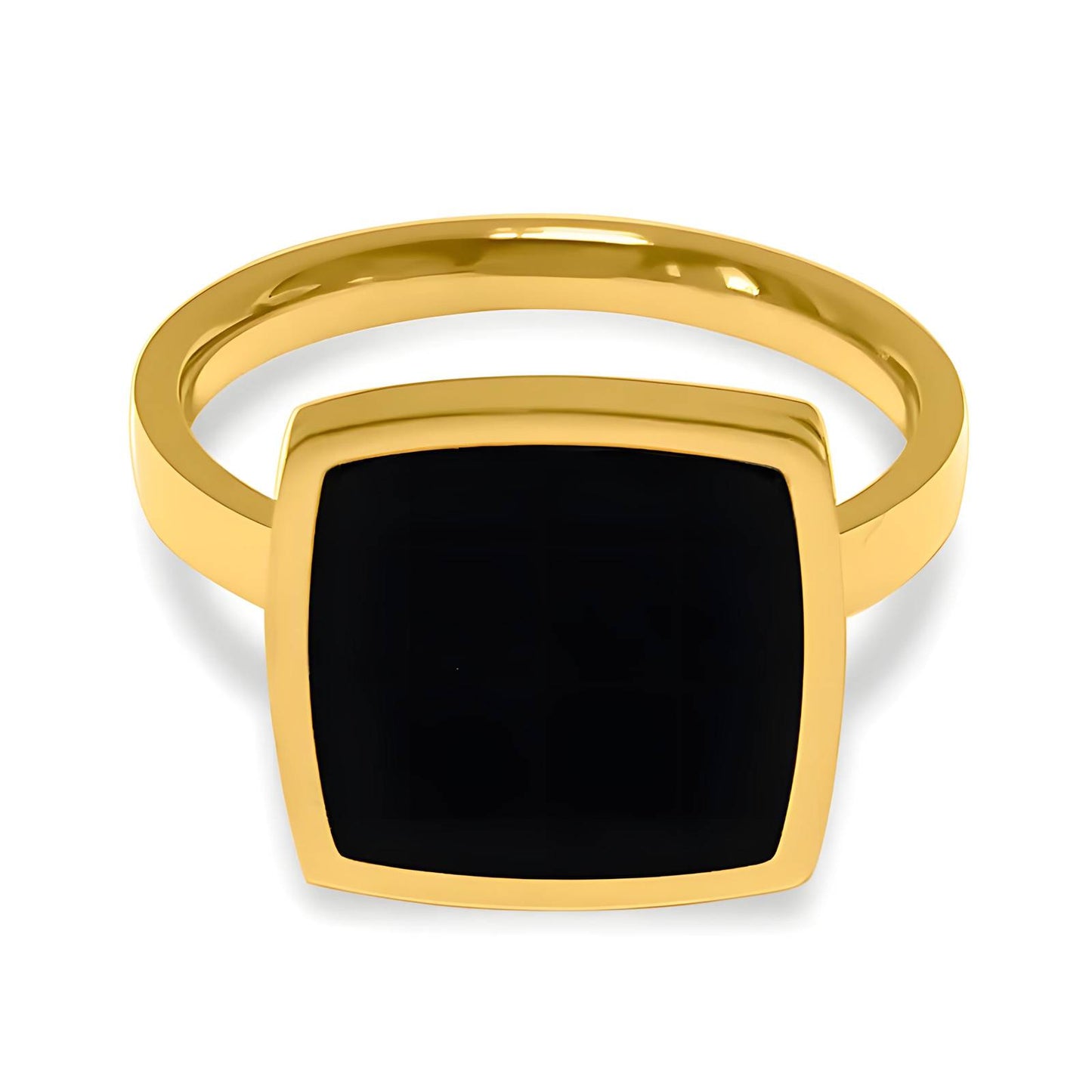 Contemporary Statement Band Ring in 18K Gold Plate