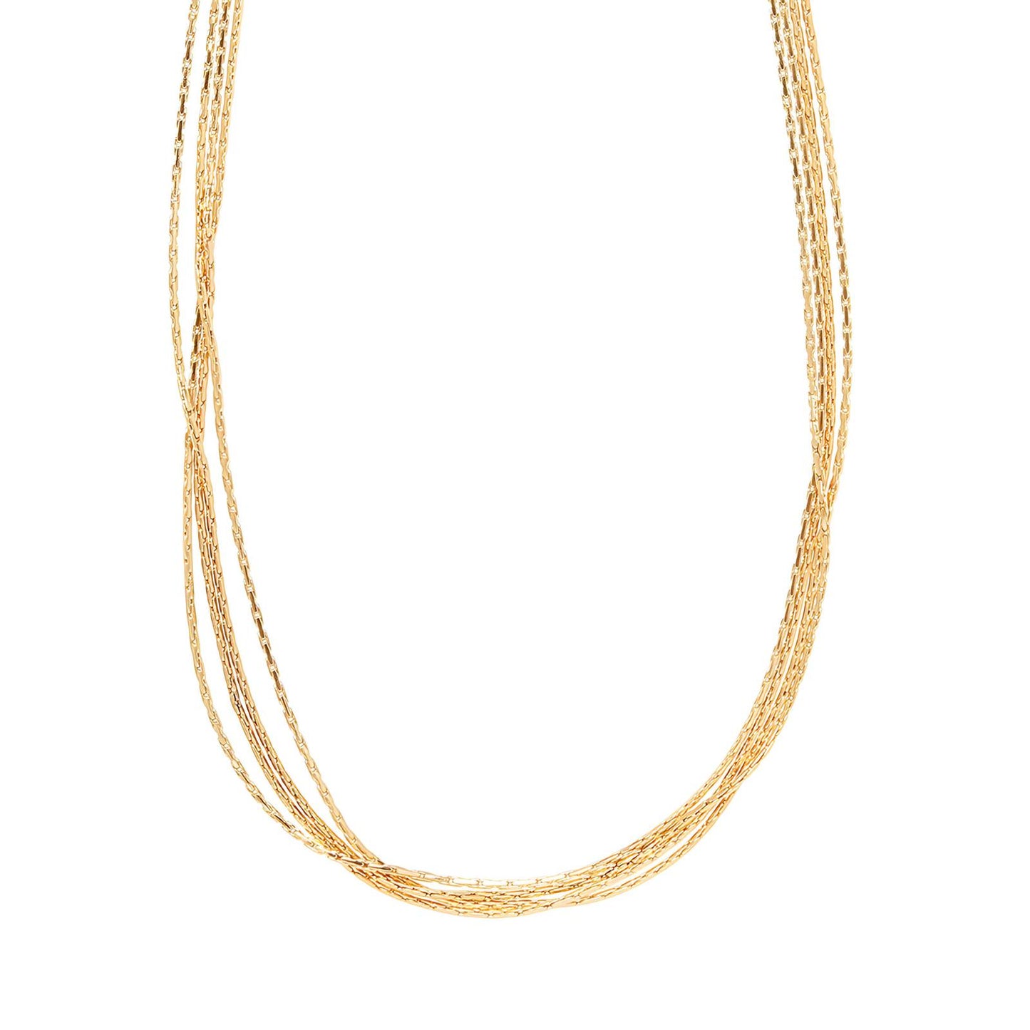 Contemporary Chain Necklace in 18K Gold Plated Steel