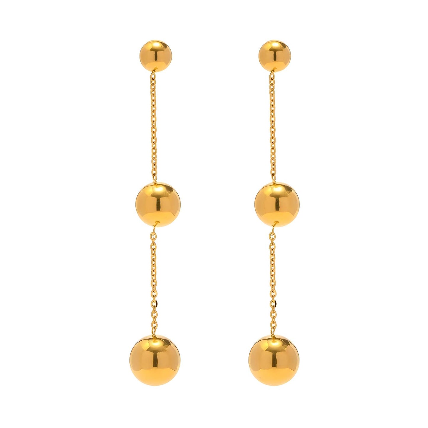 18K gold plated Stainless steel earrings,