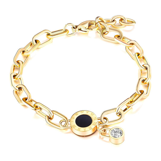 Classic Chain Bracelet in 18K Gold Plated Steel