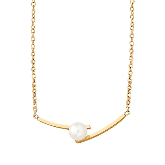 Modern Chain Necklace in 18K Gold Plated Steel