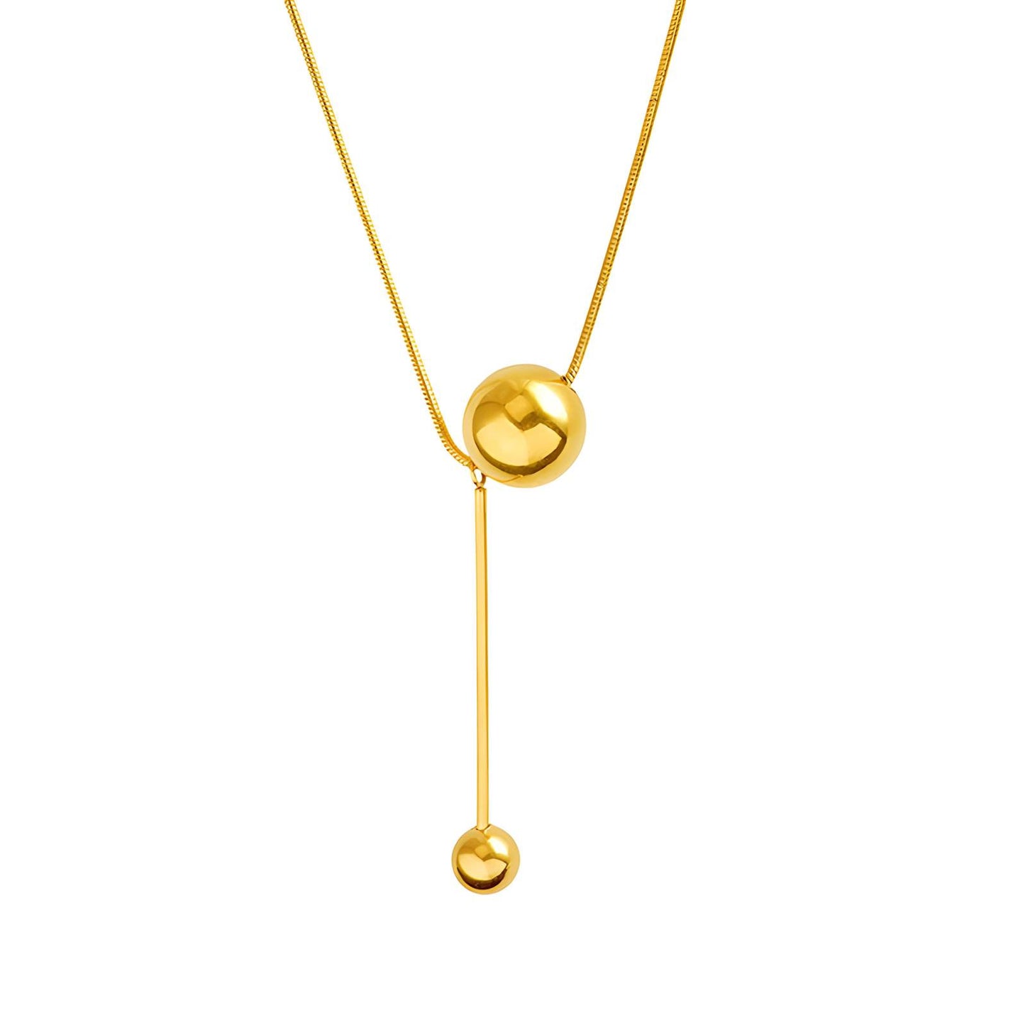 Contemporary Chain Necklace in 18K Gold Plated Steel