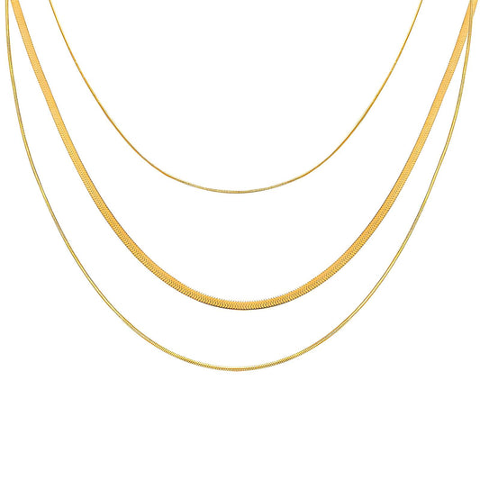 Classic Chain Necklace in 18K Gold Plated Steel