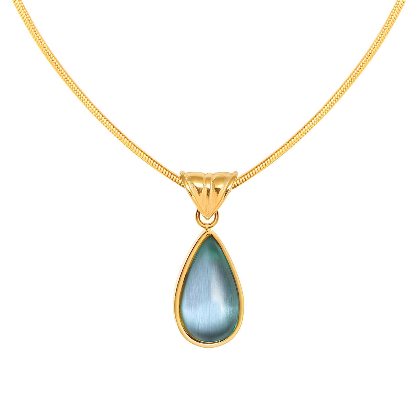 Elegant Chain Necklace in 18K Gold Plated Steel