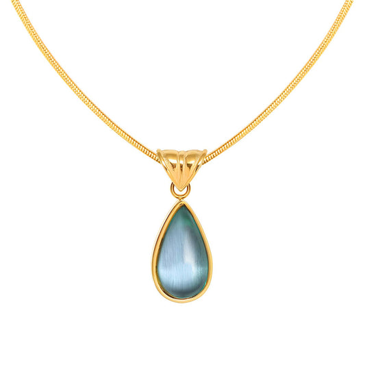 Elegant Chain Necklace in 18K Gold Plated Steel