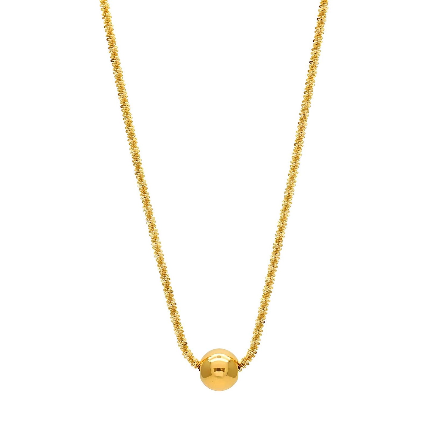 Contemporary Chain Necklace in 18K Gold Plated Steel