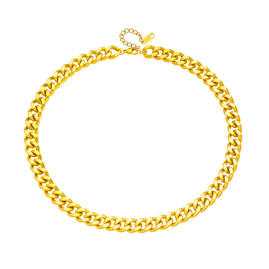 Classic Chain Necklace in 18K Gold Plated Steel