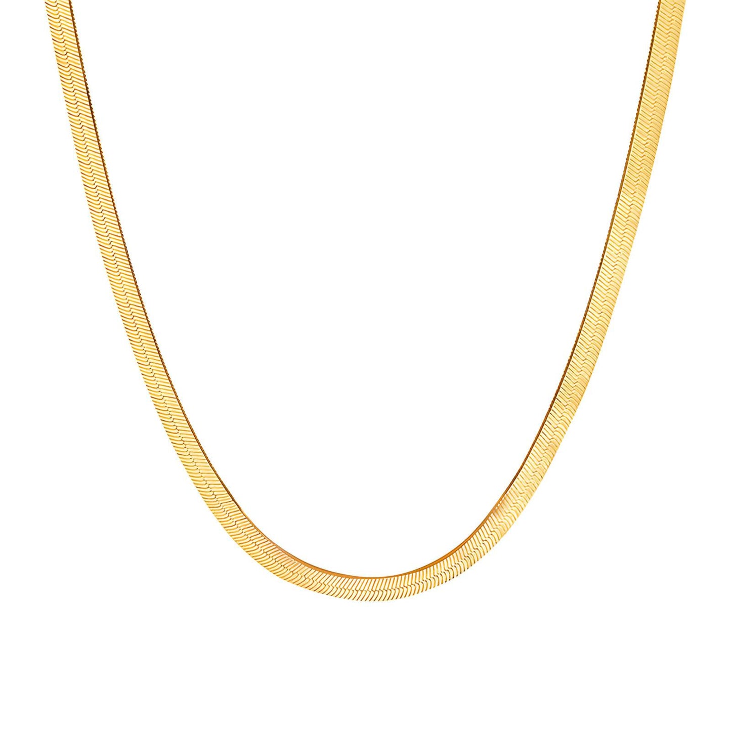 Modern Chain Necklace in 18K Gold Plated Steel