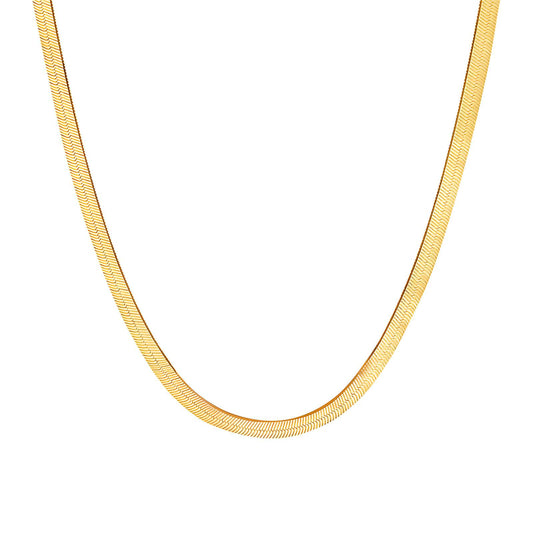 Modern Chain Necklace in 18K Gold Plated Steel